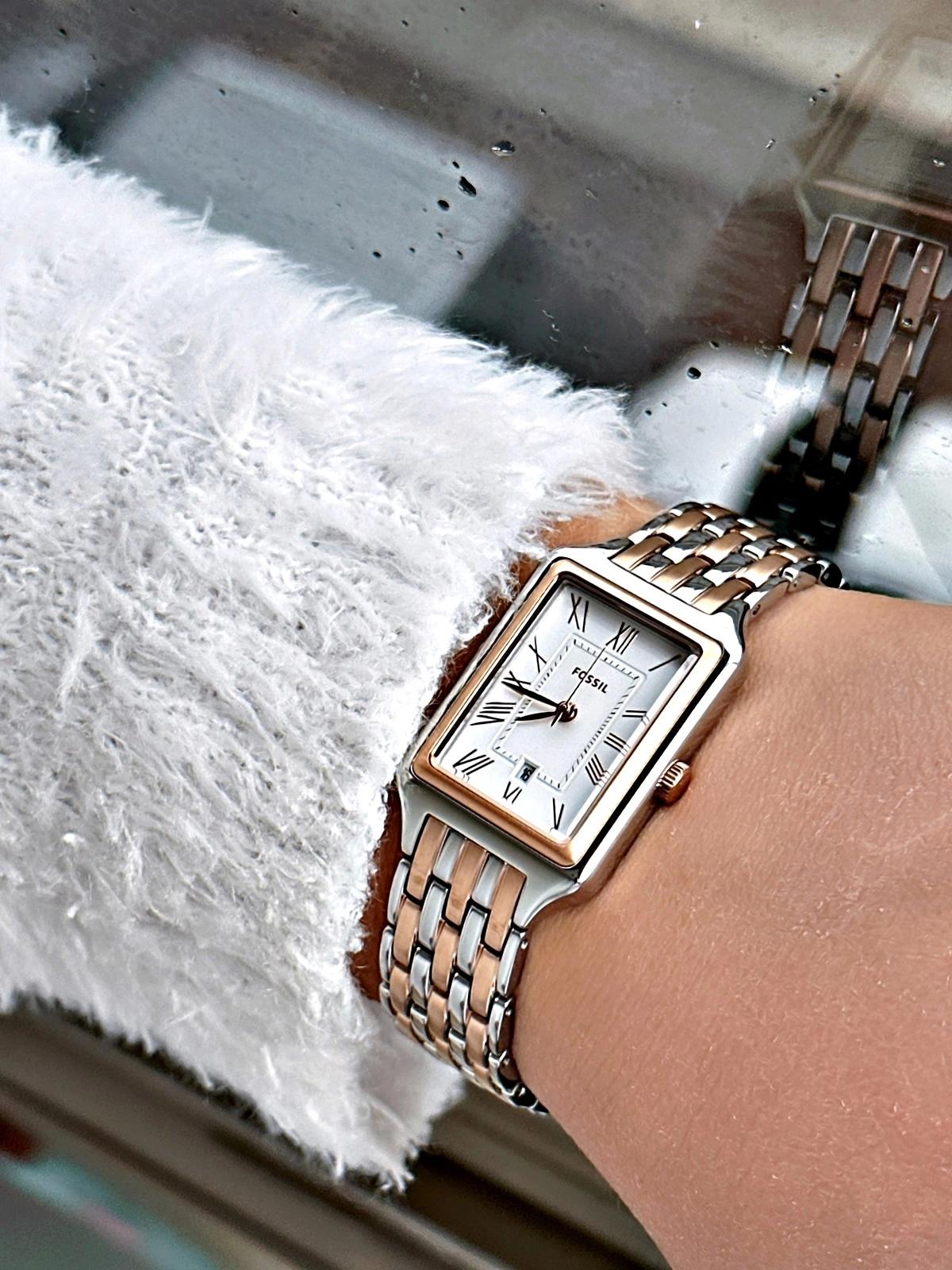 Fossil FES5222 26 mm Gri-Rose Gold Çelik Kordon Analog Kadın Kol Saati
