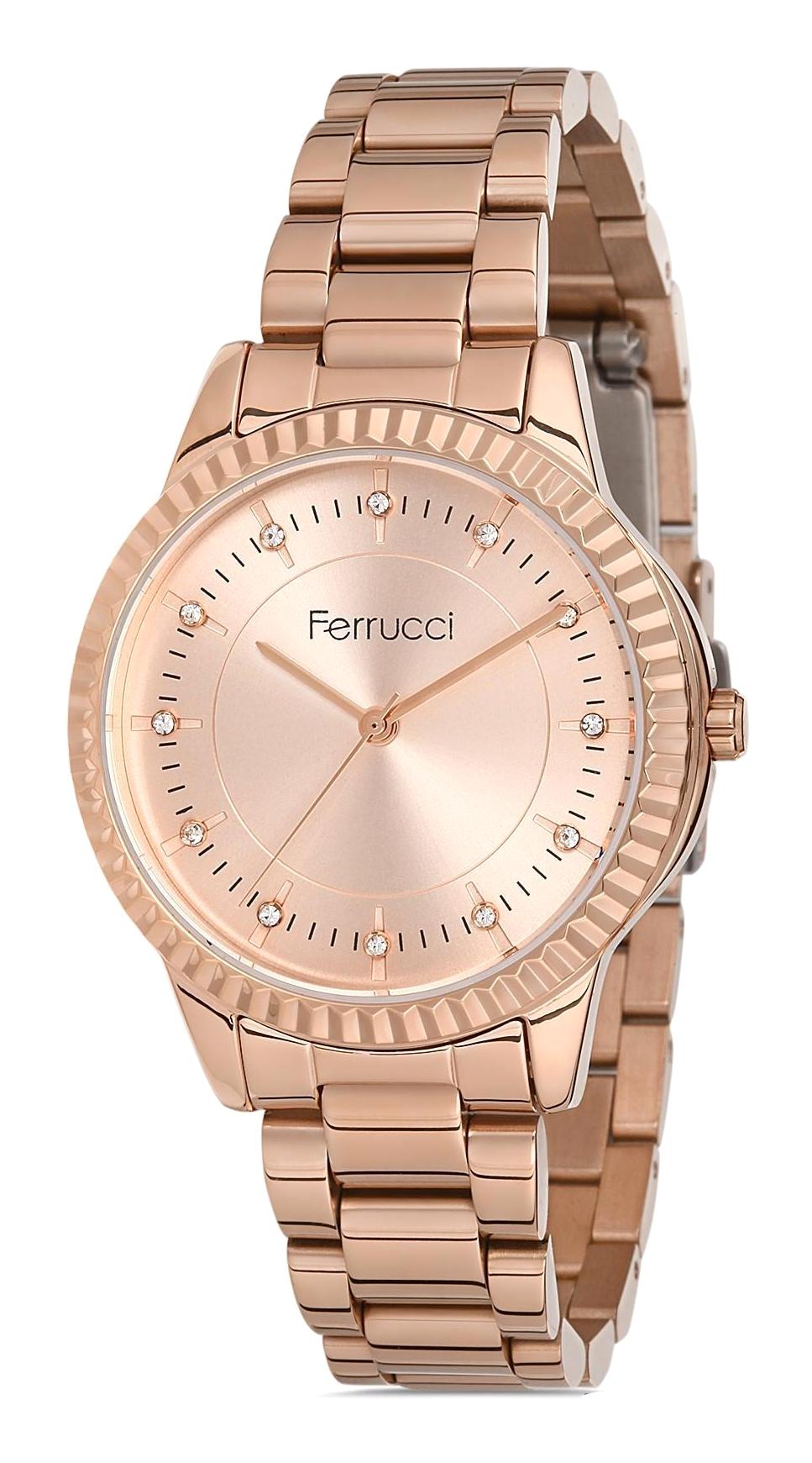 Ferrucci 9FM2704 36 mm Rose Gold Metal Kordon Analog Kadın Kol Saati