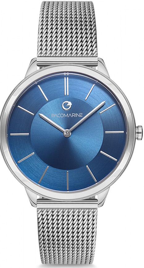 Pacomarine PM.51203.02 36 mm Gri Çelik Kordon Analog Kadın Kol Saati