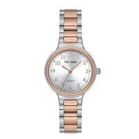 Tom Jones TOMJ.1.2318.05 26-30 mm Altın-Gri Çelik Kordon Analog Kadın Kol Saati