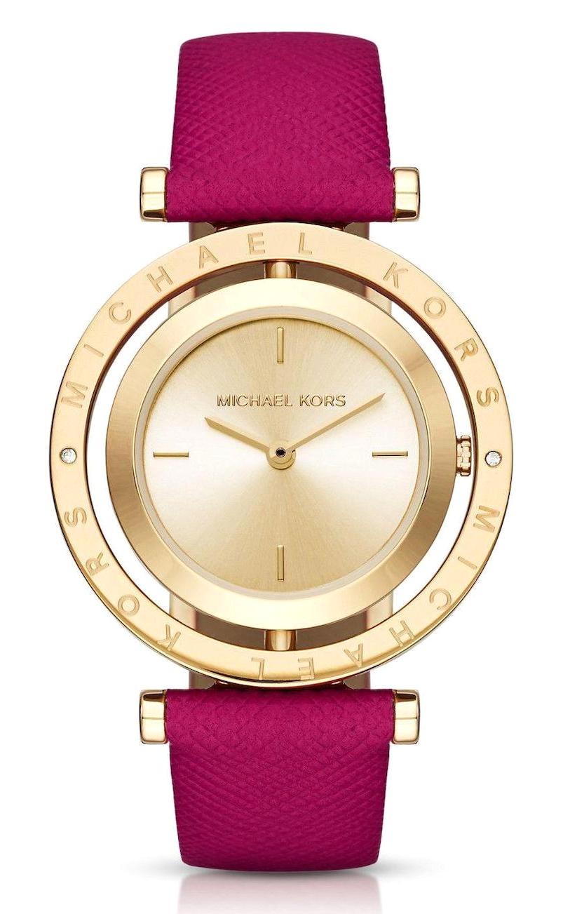 Michael Kors MK2525 38 mm Pembe Deri Kordon Analog Kadın Kol Saati