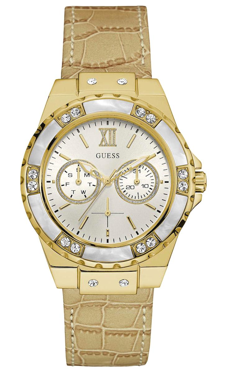 Guess GUW0775L2 Takvimli 38 mm Altın Deri Kordon Analog Kadın Kol Saati