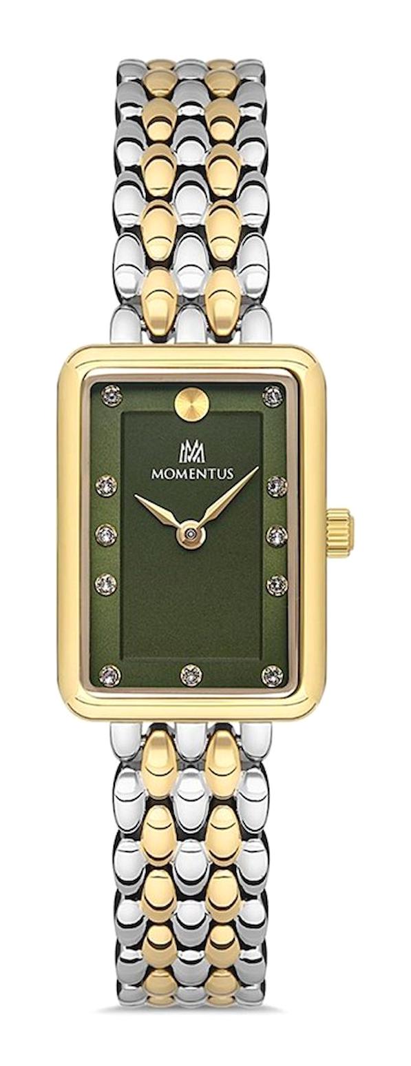 Momentus SW273G-15TG 20-33.6 mm Altın-Gri Çelik Kordon Analog Kadın Kol Saati