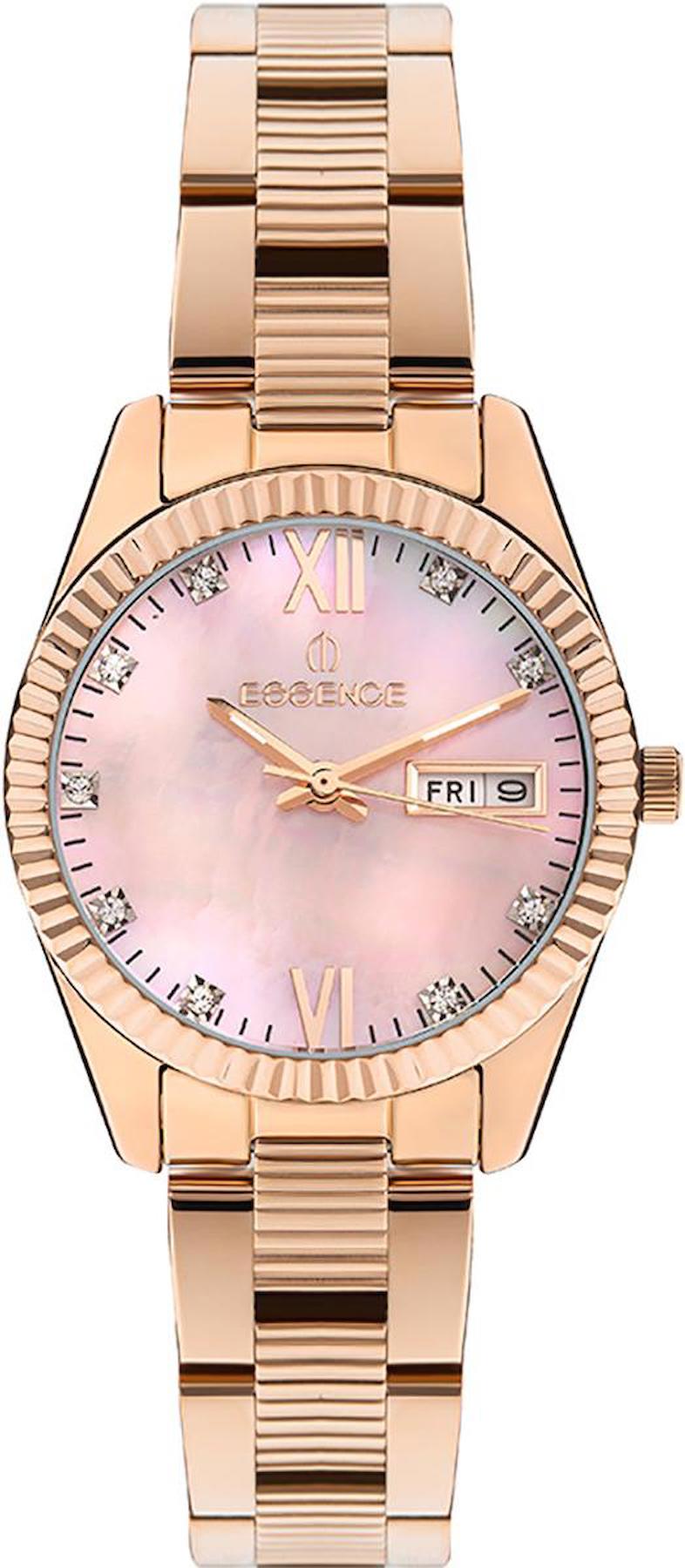 Essence D1126D.410 Takvimli 32 mm Rose Gold Çelik Kordon Analog Kadın Kol Saati