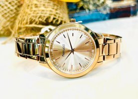 Ferrucci FC.1022.13324M.02 33 mm Altın Çelik Kordon Analog Kadın Kol Saati