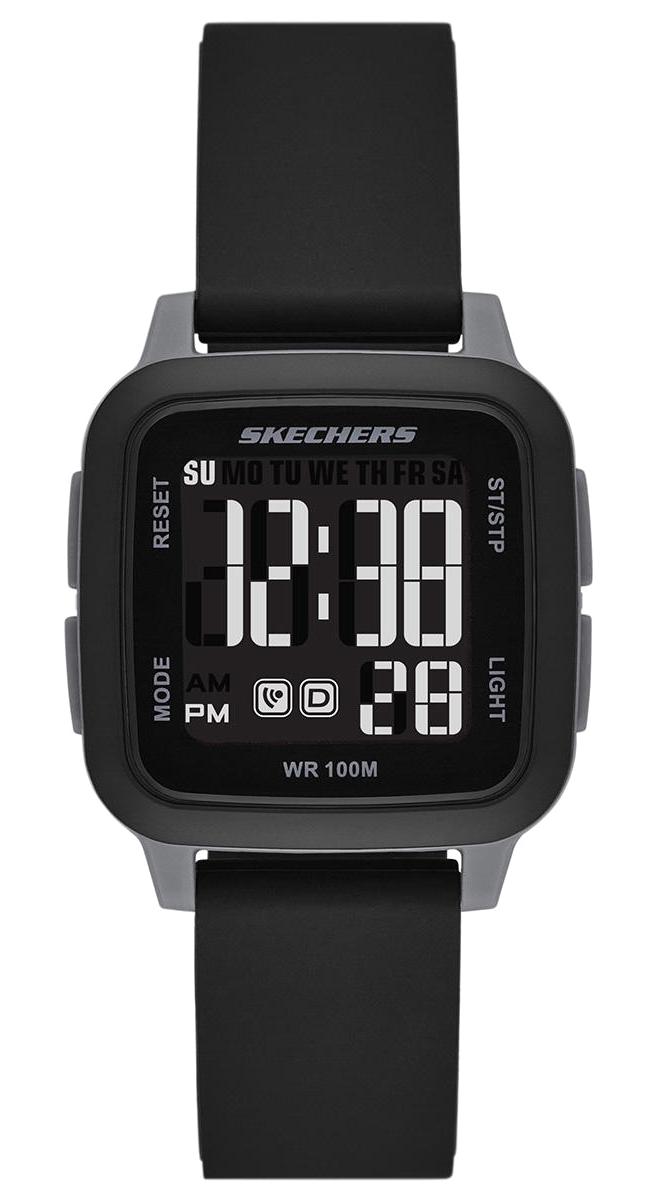 Skechers SR6287 Takvimli 34 mm Siyah Silikon Kordon Analog Kadın Kol Saati