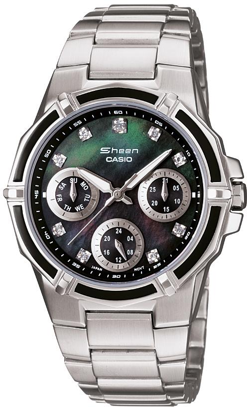 Casio SHN-3015DP-1A Takvimli 35.4 mm Gri Çelik Kordon Analog Kadın Kol Saati