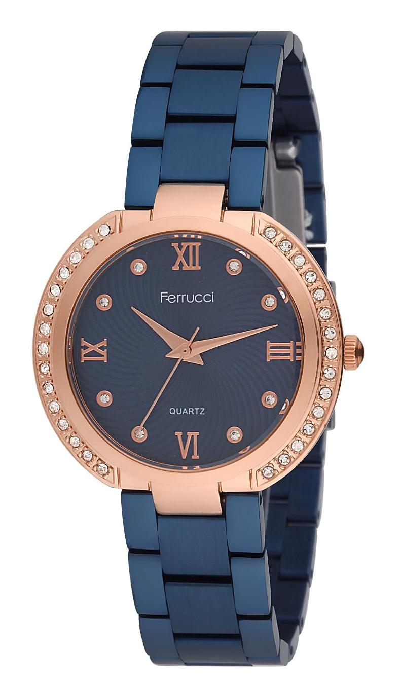 Ferrucci 8FM2313 38 mm Lacivert Metal Kordon Analog Kadın Kol Saati