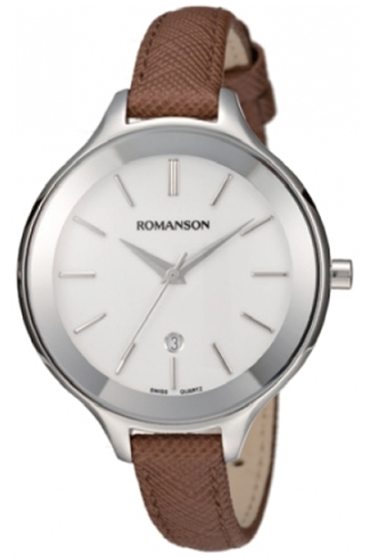 Romanson RL4208LL2WA12W 36-40 mm Kahverengi Deri Kordon Analog Kadın Kol Saati