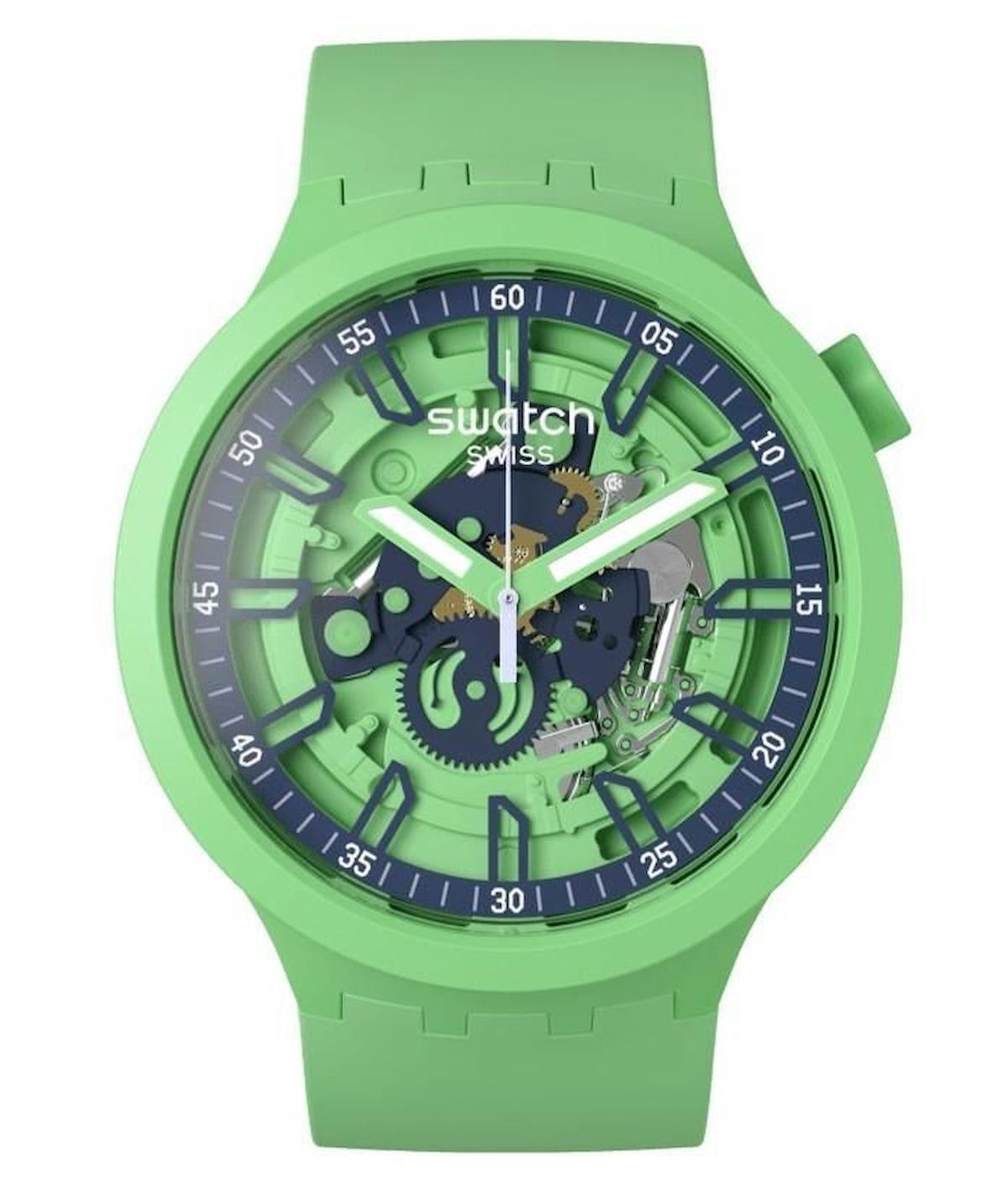 Swatch SB01G101 47 mm Yeşil Metal Kordon Analog Kadın Kol Saati