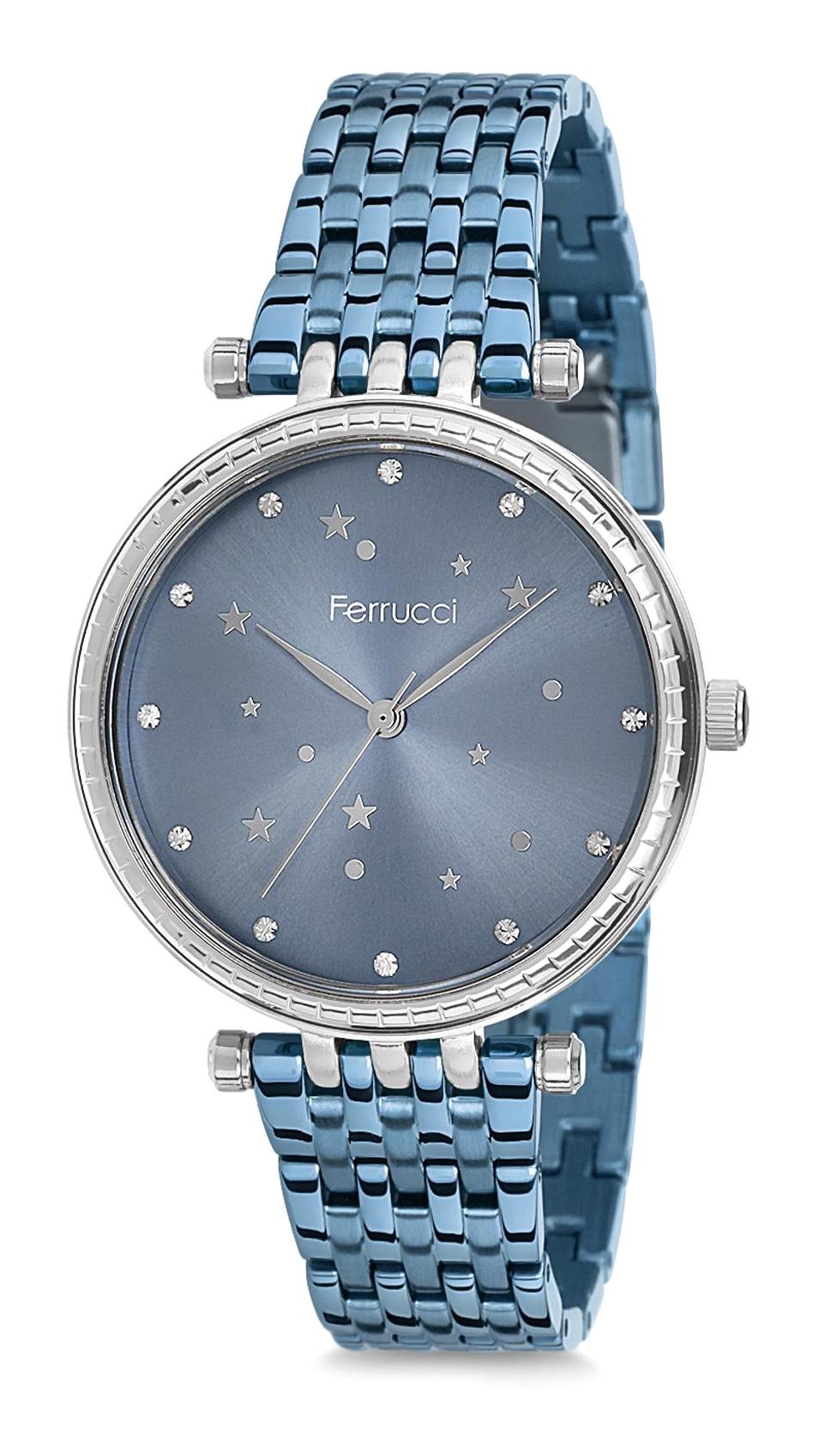 Ferrucci 9FM1797 38 mm Mavi Metal Kordon Analog Kadın Kol Saati