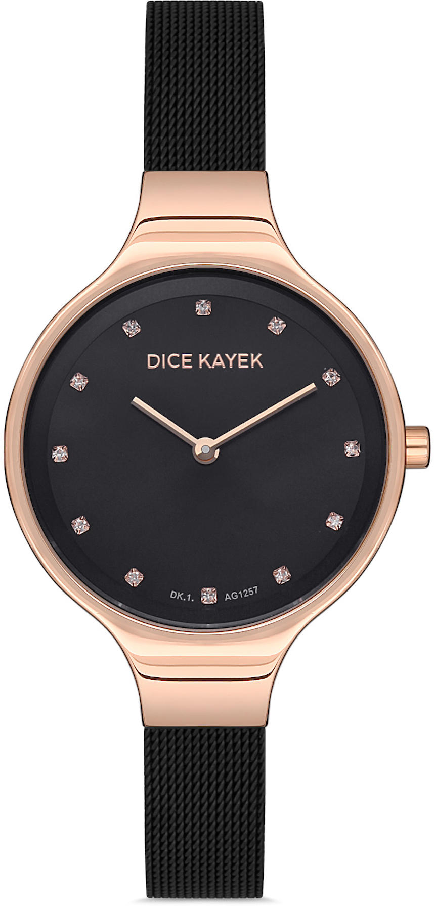 Dice Kayek DK.1.AG1257.04 30 mm Siyah Metal Kordon Analog Kadın Kol Saati