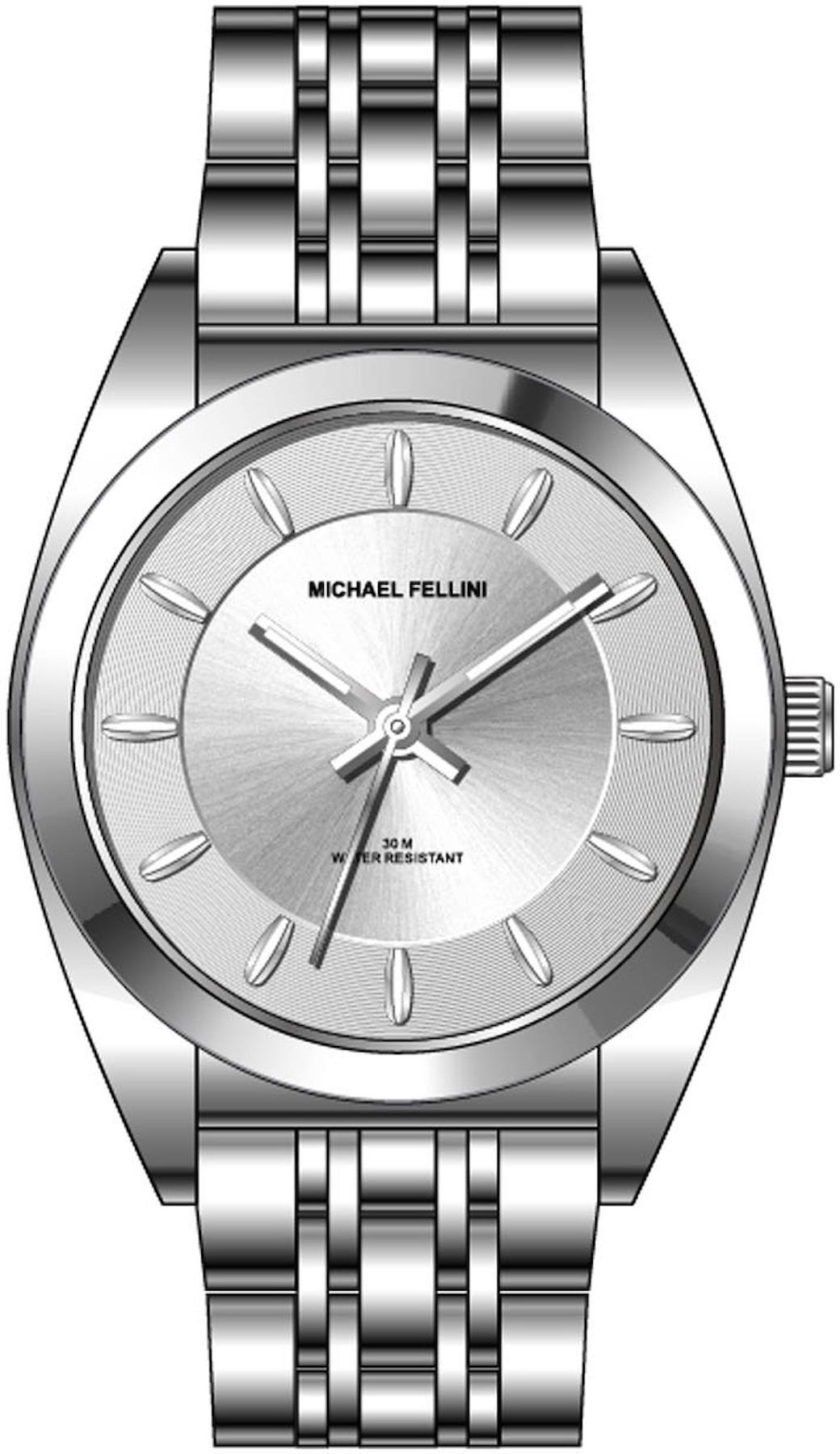 Michael Fellini 2363-1 31 mm Gri Metal Kordon Analog Kadın Kol Saati