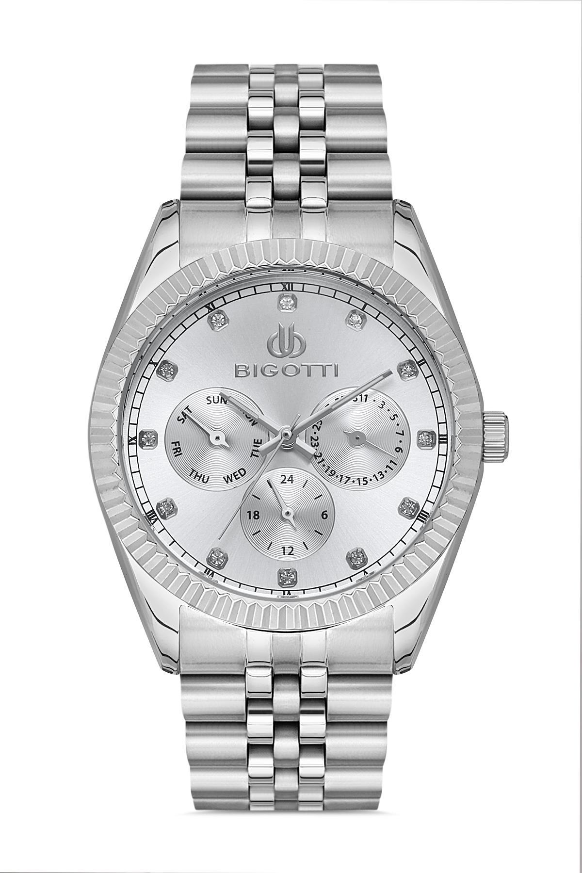 Bigotti BG.1.10291.1 38 mm Gri Çelik Kordon Analog Kadın Kol Saati