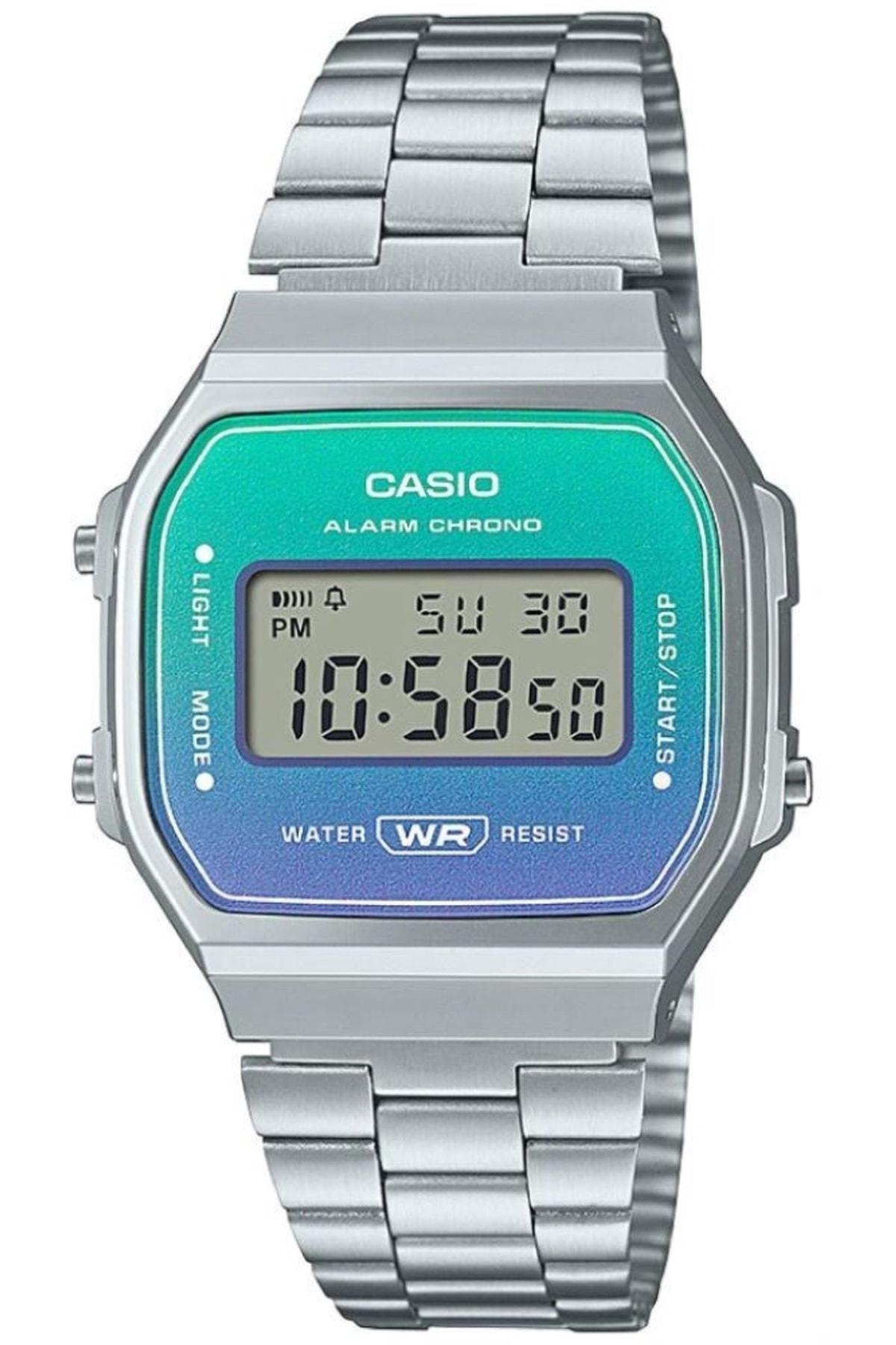 Casio A168WER-2ADF Takvimli 36 mm Gri Çelik Kordon Analog Kadın Kol Saati