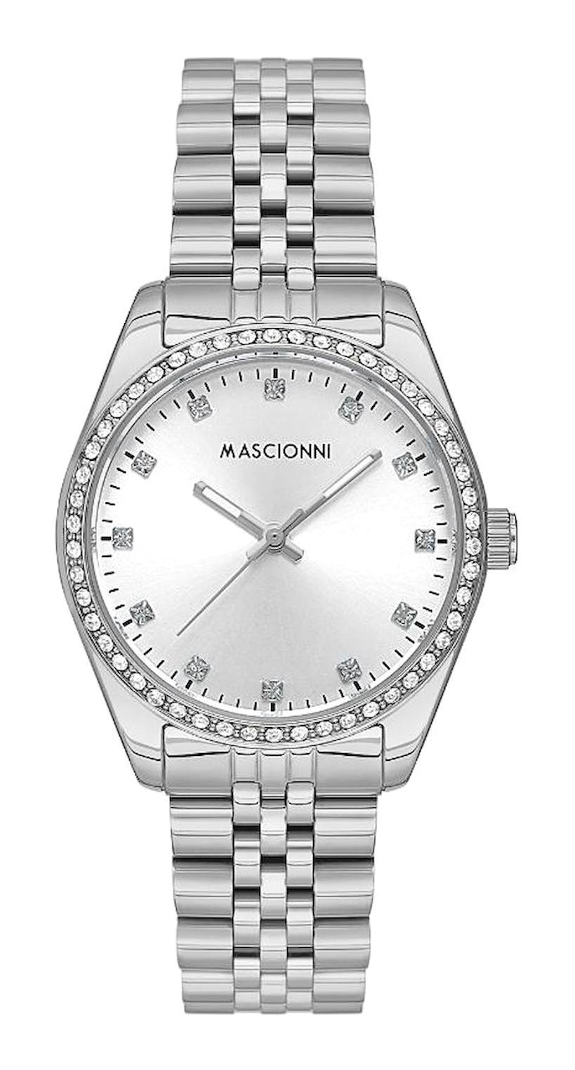 Mascionni M.1.1231.01 38 mm Gri Metal Kordon Analog Kadın Kol Saati