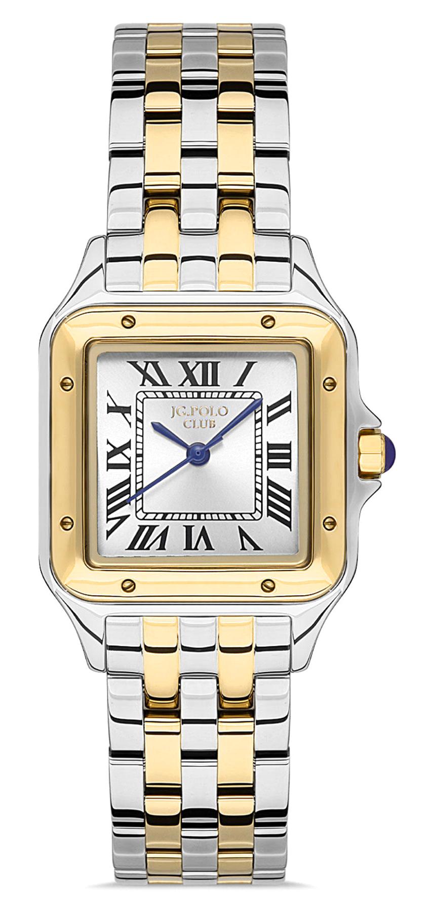 Jg. Polo Club 36 mm Altın-Gri Çelik Kordon Analog Kadın Kol Saati