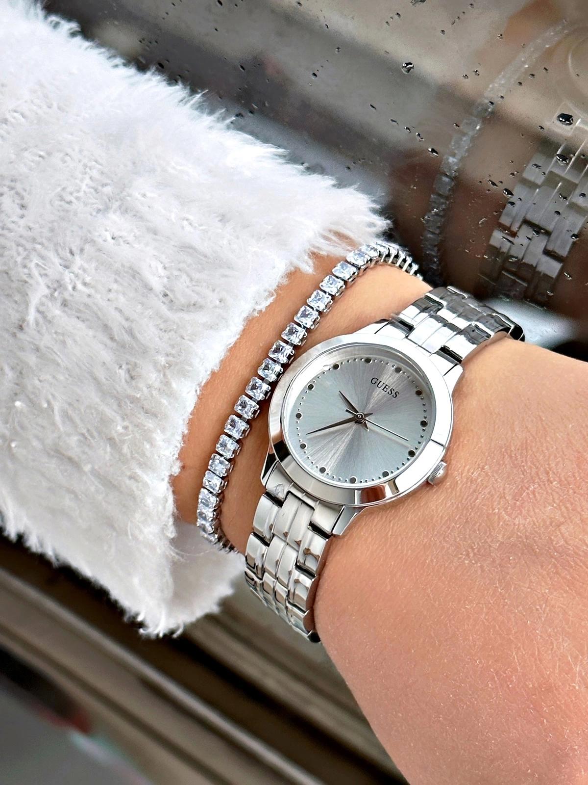 Guess GUW0989L1 30 mm Gri Çelik Kordon Analog Kadın Kol Saati