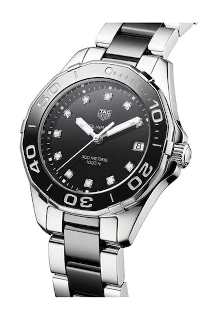 Tag Heuer WAY131C.BA0913 Takvimli 36 mm Gri-Siyah Çelik Kordon Analog Kadın Kol Saati