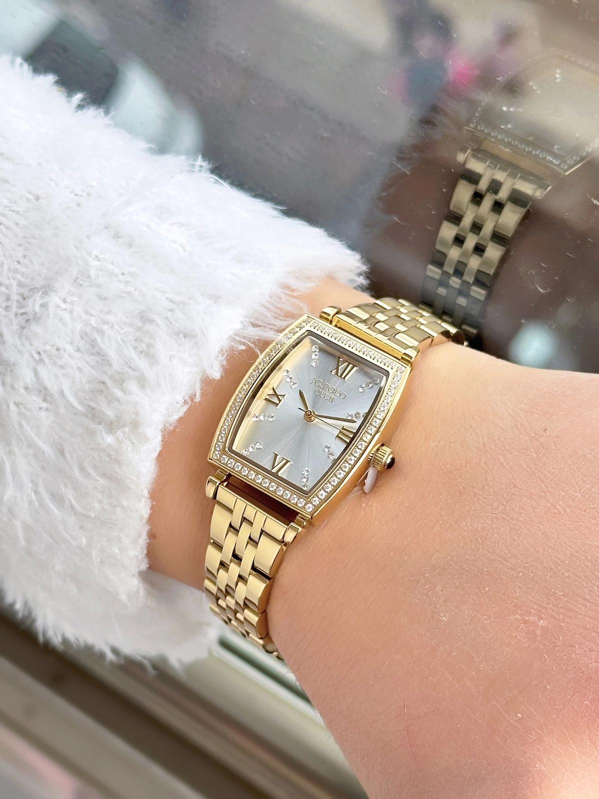 Jg. Polo Club JPC.0224.S04060.04 35 mm Altın Çelik Kordon Analog Kadın Kol Saati