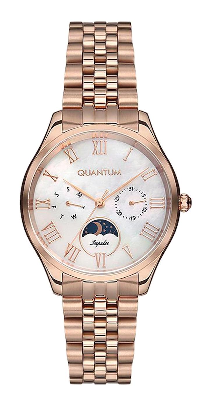 Quantum IML660.420 Takvimli 34 mm Rose Gold Çelik Kordon Analog Kadın Kol Saati