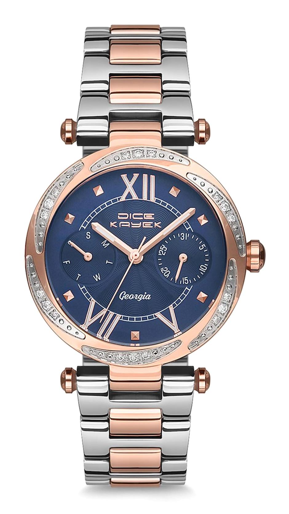 Dice Kayek DK.1.AG1110.05 38 mm Gri-Rose Gold Çelik Kordon Analog Kadın Kol Saati
