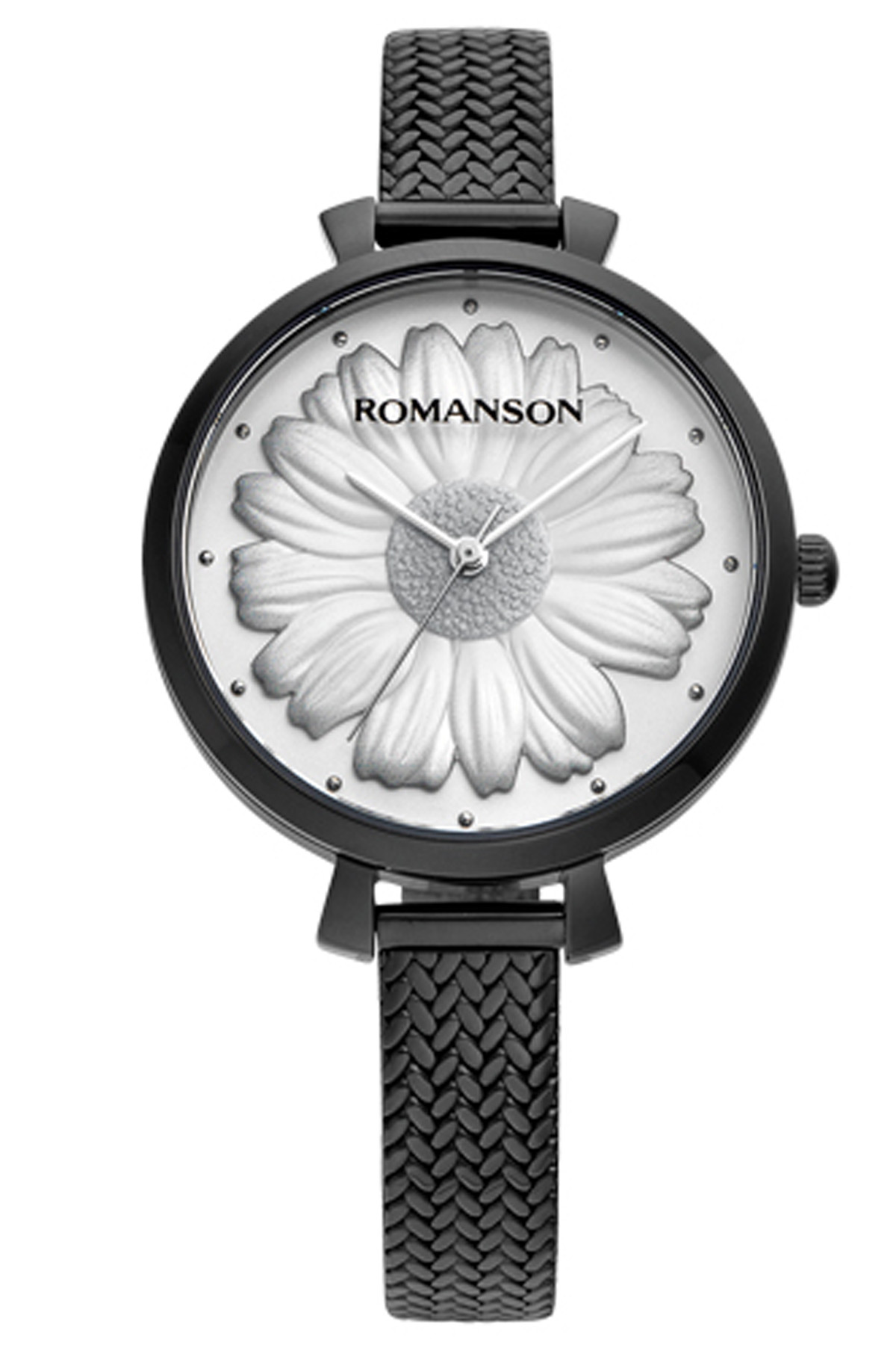 Romanson RM9A23LLBBAS2W 31-34 mm Siyah Çelik Kordon Analog Kadın Kol Saati