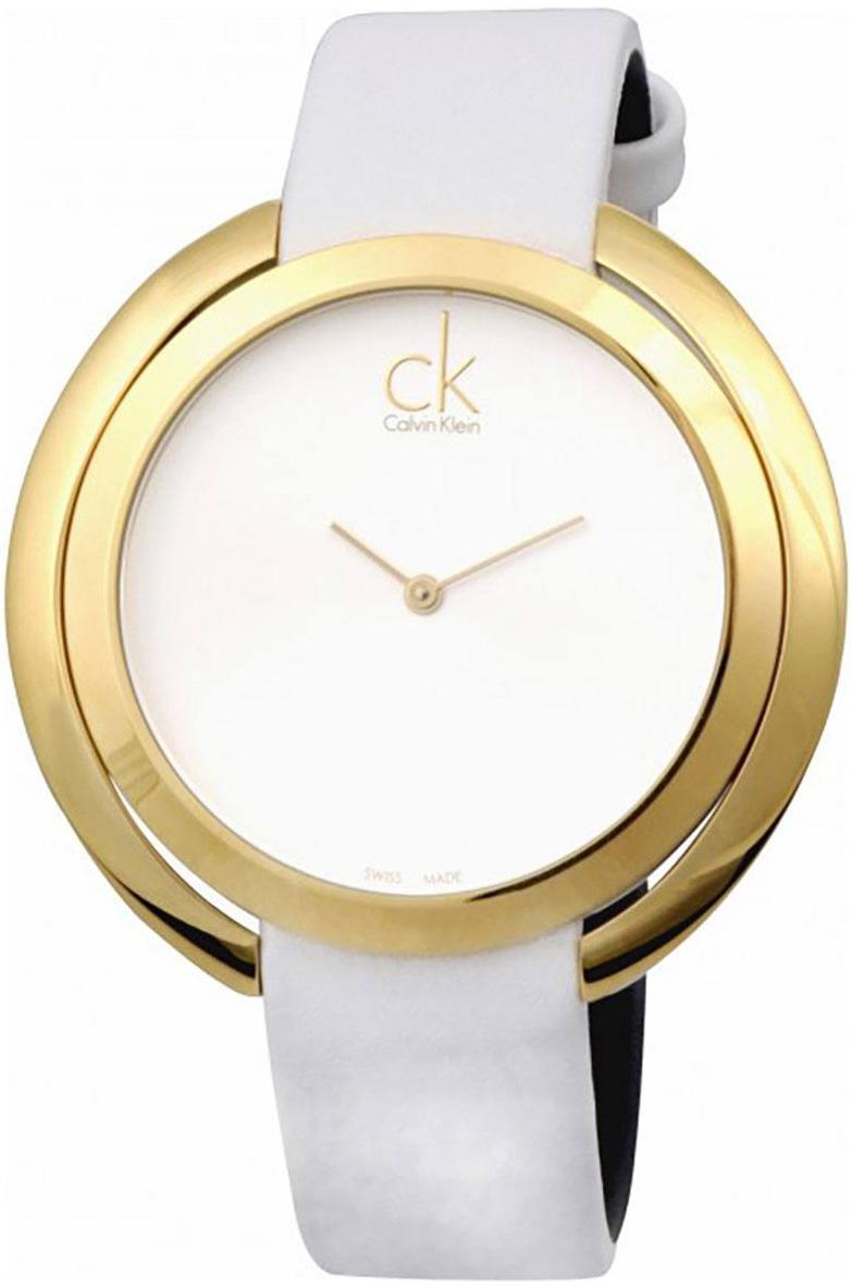 Calvin Klein K3U235L6 42 mm Beyaz Deri Kordon Analog Kadın Kol Saati