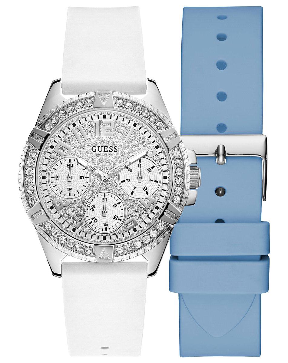 Guess GUGW0349L2 Takvimli 40 mm Beyaz-Mavi Çelik Kordon Analog Kadın Kol Saati