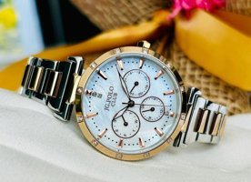 Jg. Polo Club JPC.0922-1313M.2 Takvimli 33 mm Altın-Gri Çelik Kordon Analog Kadın Kol Saati
