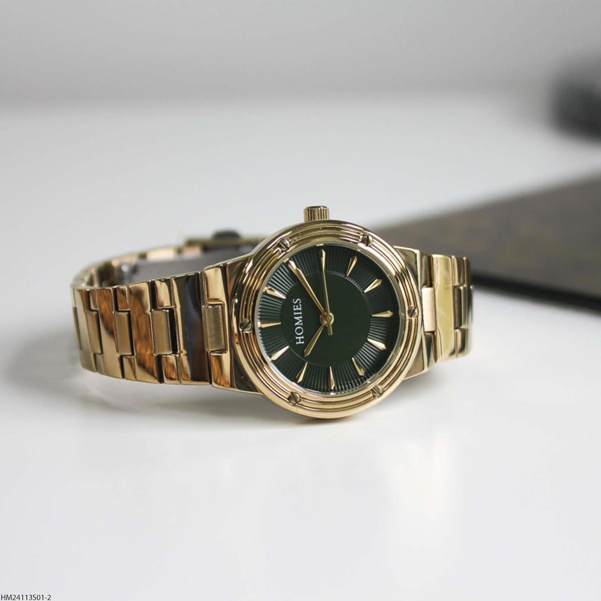 Homies HM24113S01-2 32 mm Altın Çelik Kordon Analog Kadın Kol Saati