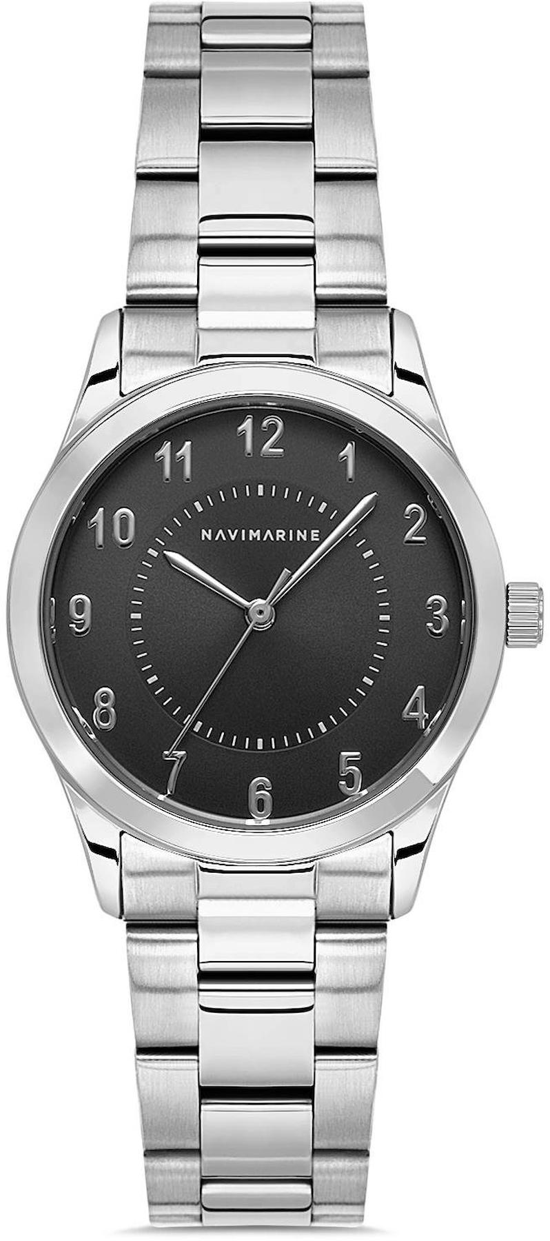 Navimarine NM197-02 30 mm Gri Çelik Kordon Analog Kadın Kol Saati