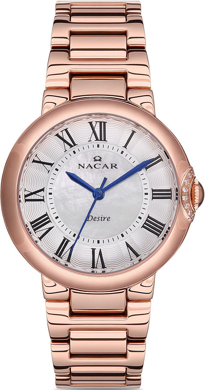 Nacar 33-396722-RWMS 34 mm Rose Gold Metal Kordon Analog Kadın Kol Saati