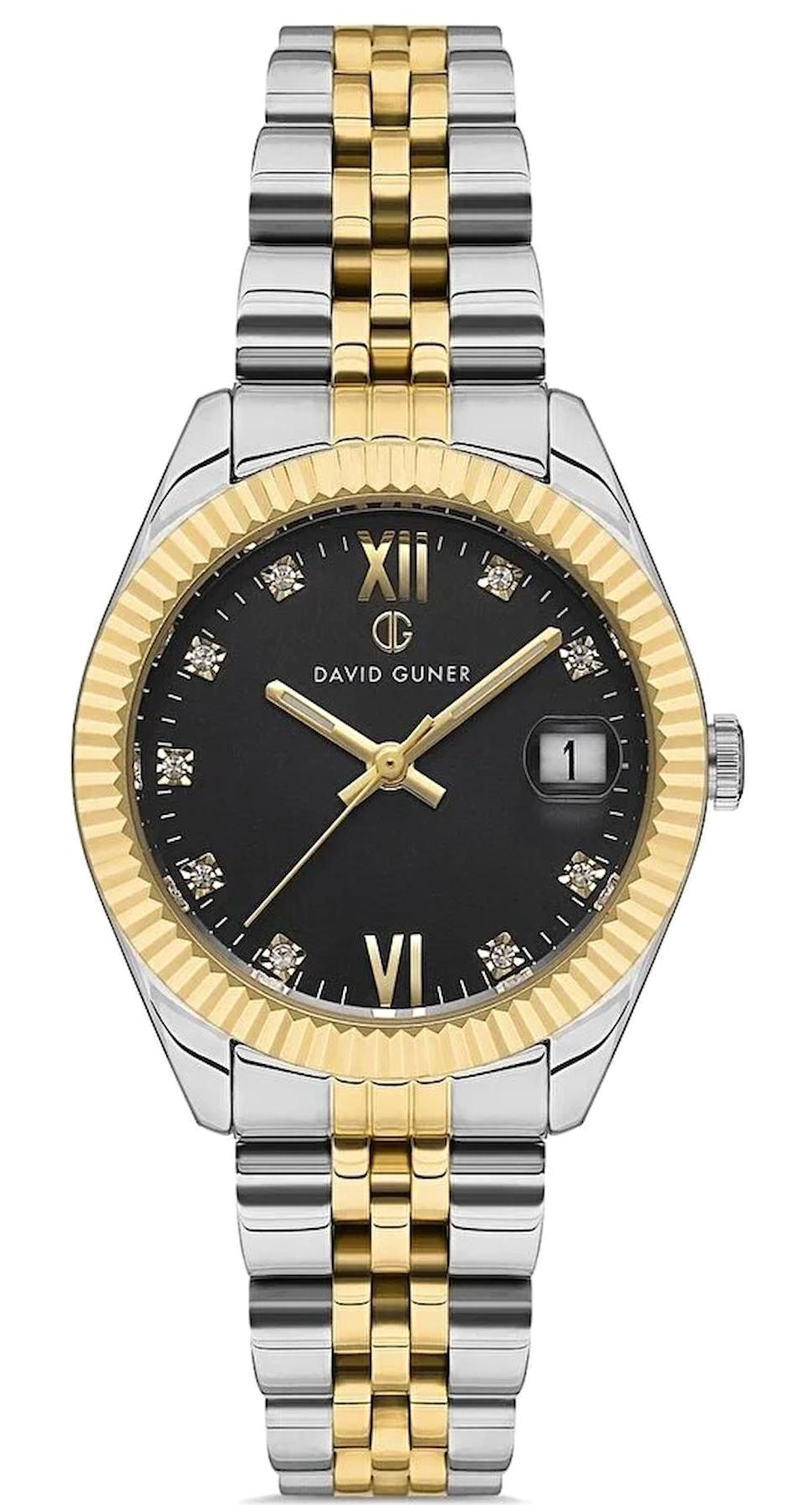 David Guner DG-8630LA-D2 33 mm Altın-Gri Metal Kordon Analog Kadın Kol Saati