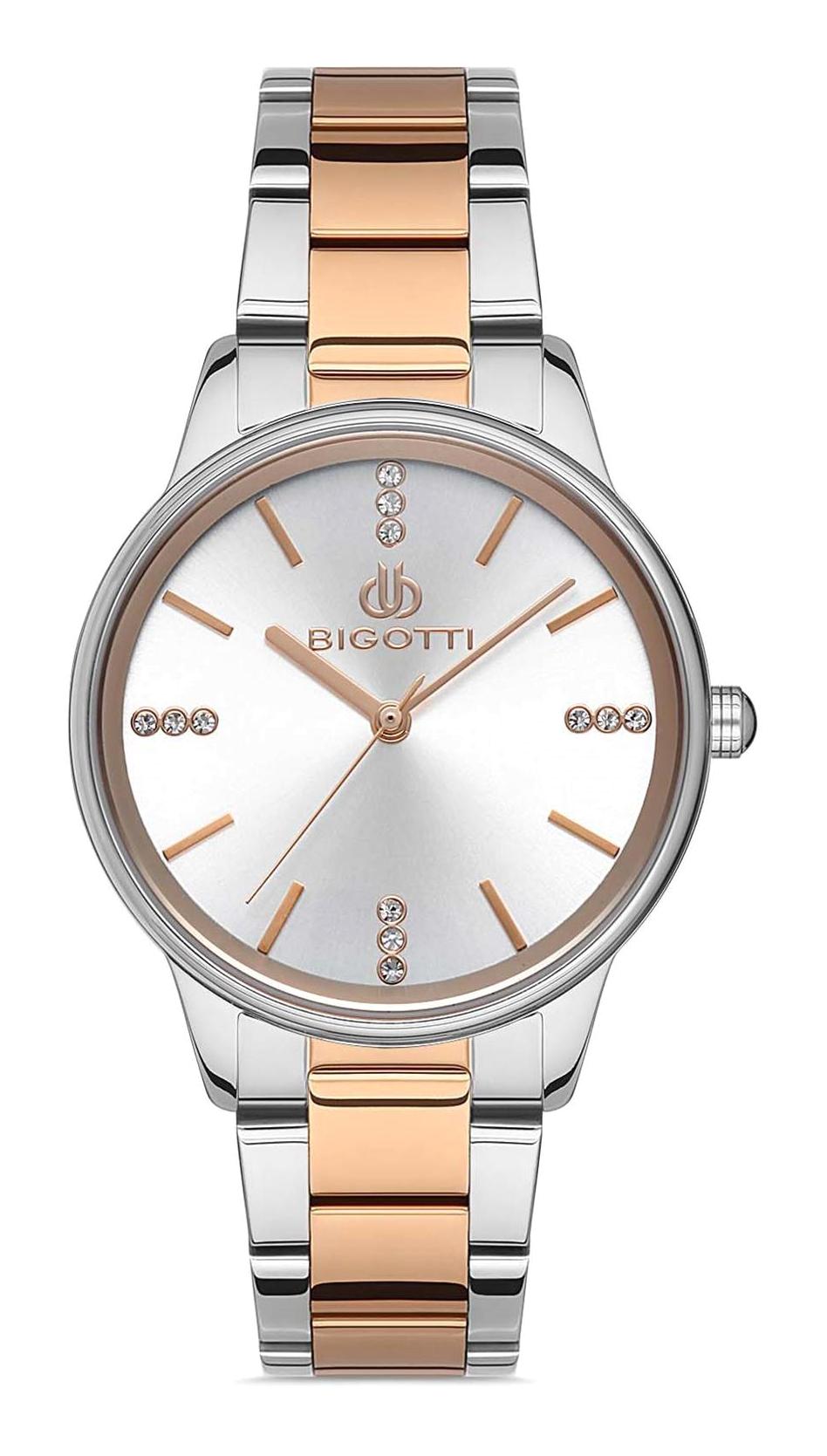 Bigotti BG.1.10389.5 36 mm Gri Çelik Kordon Analog Kadın Kol Saati