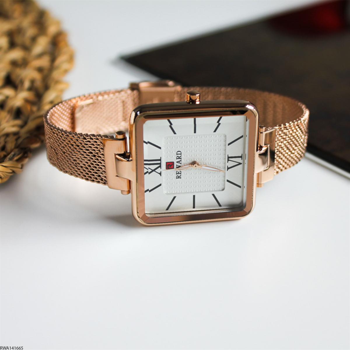 Reward RWA141665 33 mm Rose Gold Çelik Kordon Analog Kadın Kol Saati