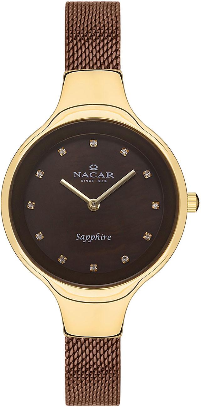 Nacar 36-391033-DKMS 32 mm Kahverengi Hasır Kordon Analog Kadın Kol Saati