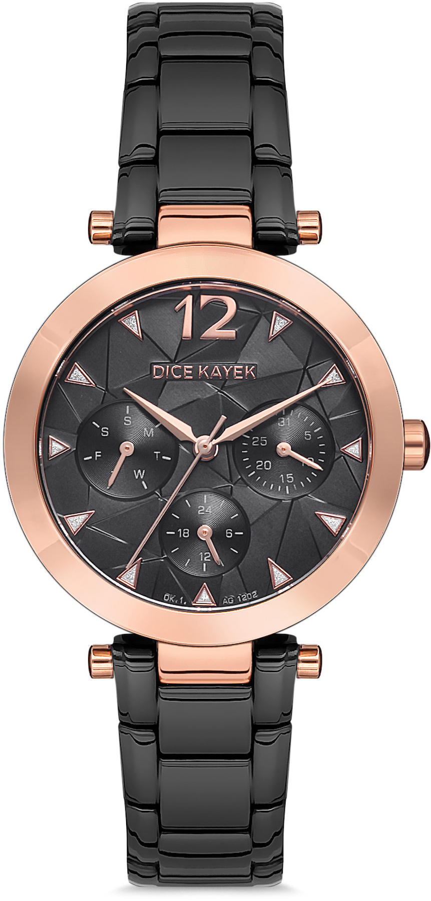 Dice Kayek DK.1.AG1202.03 28 mm Siyah Metal Kordon Analog Kadın Kol Saati