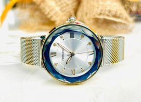 Ferrucci FC.13693H.04 33 mm Altın-Gri Çelik-Hasır Kordon Analog Kadın Kol Saati