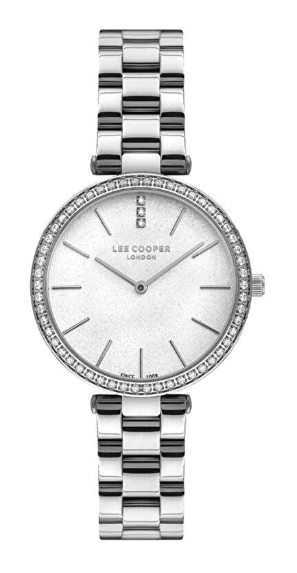 Lee Cooper 40 mm Gri Metal Kordon Analog Kadın Kol Saati
