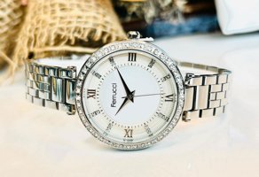 Ferrucci FC.0322-11299M.01 33 mm Gri Çelik Kordon Analog Kadın Kol Saati