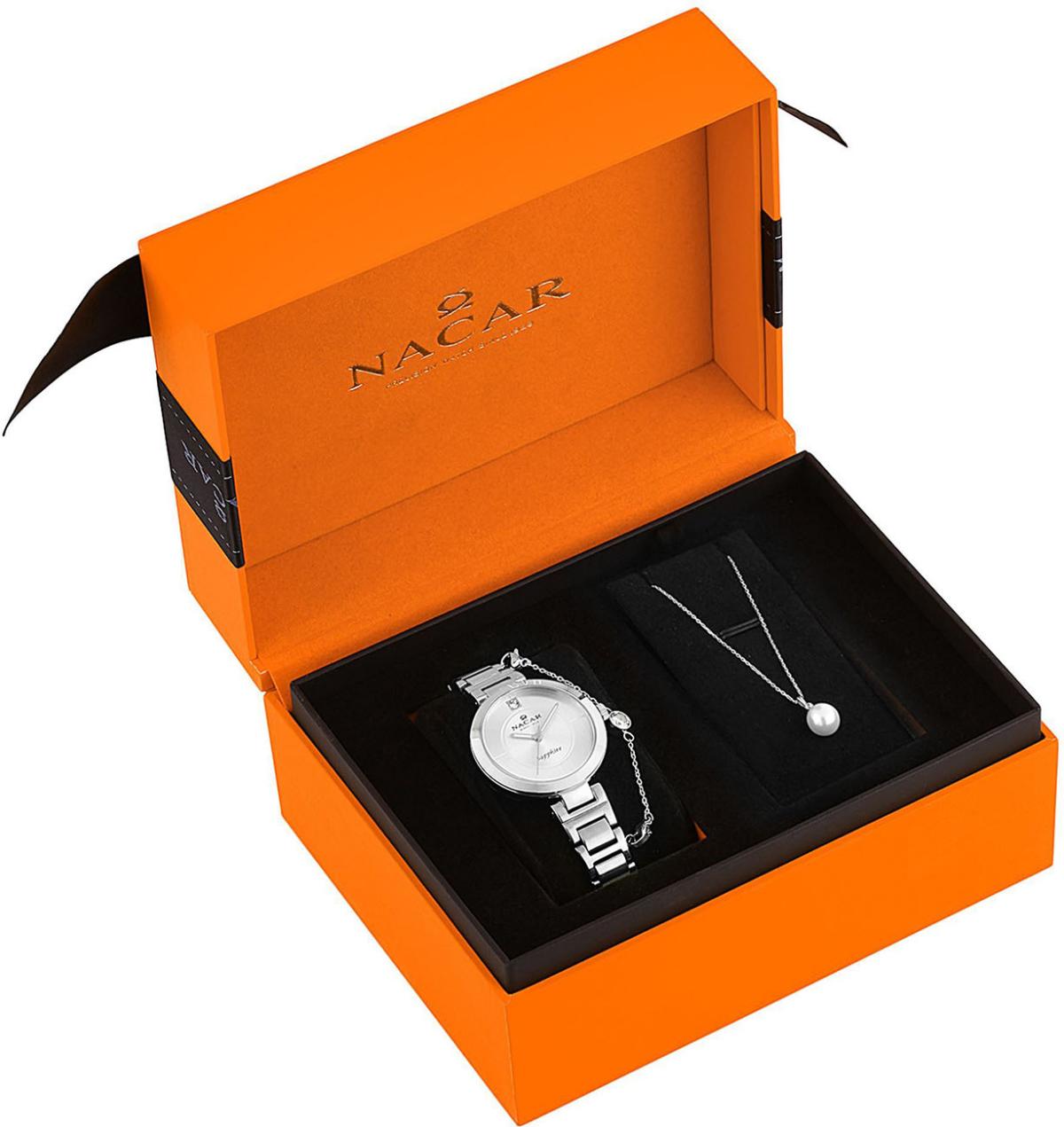 Nacar 36-391972-ASMS 34 mm Gri Metal Kordon Analog Kadın Kol Saati