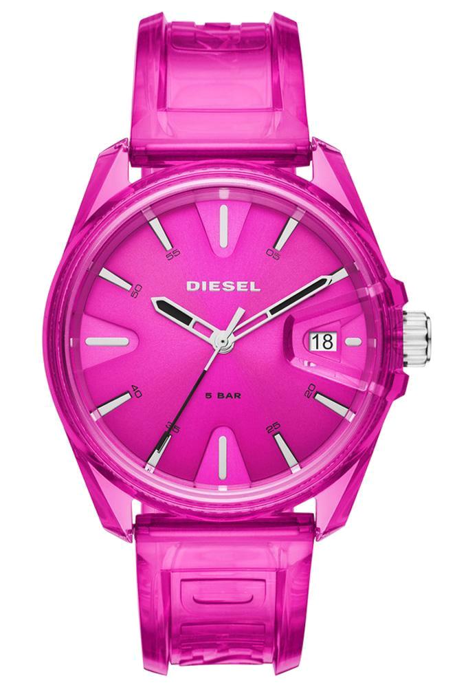 Diesel DZ1929 44 mm Pembe Silikon Kordon Analog Kadın Kol Saati