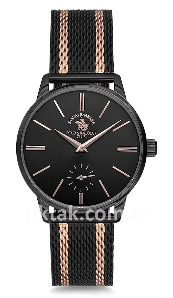 Santa Barbara Polo & Racquet Club SB.5.1146.4 34 mm Rose Gold - Siyah Metal Kordon Analog Kadın Kol Saati