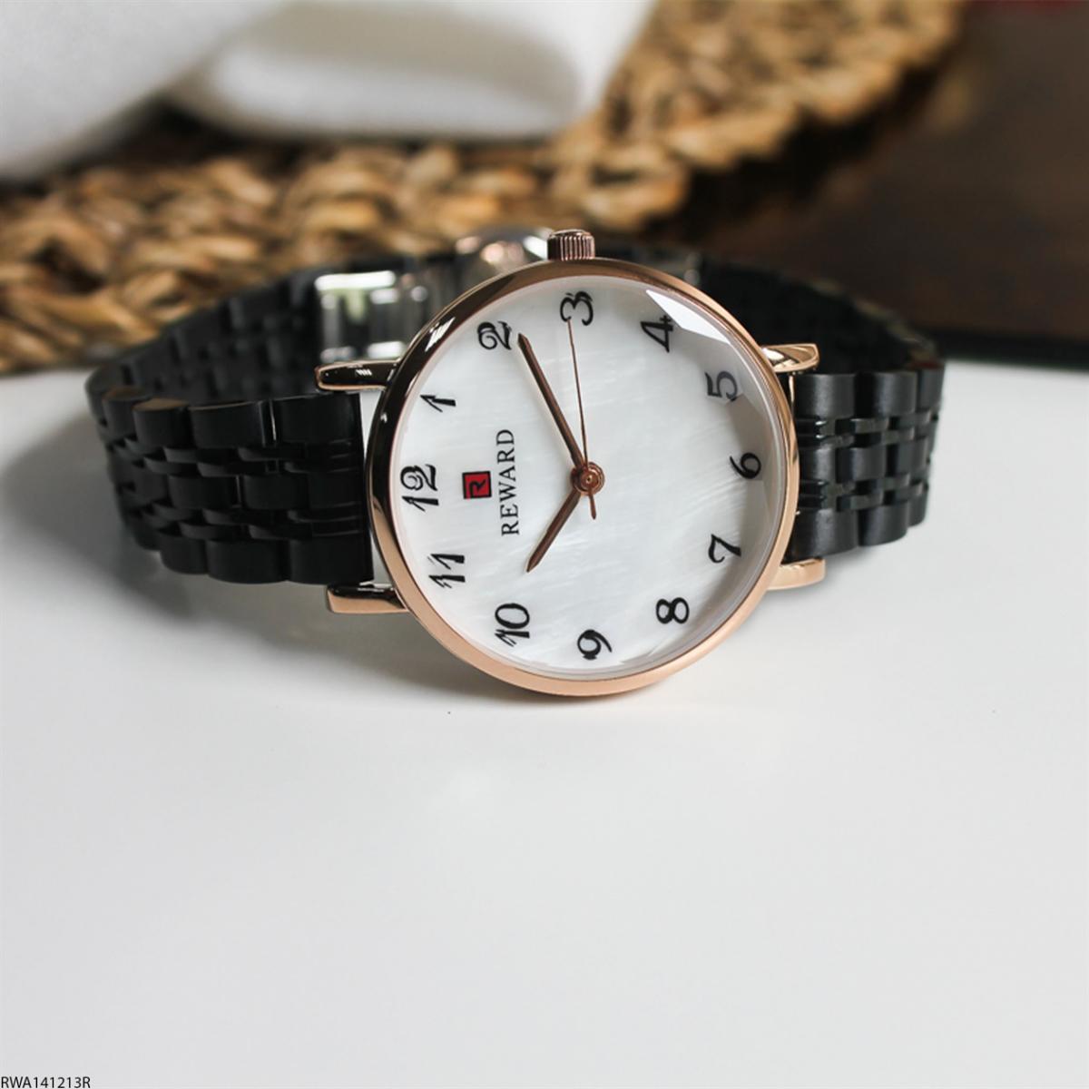 Reward RWA141213R 32 mm Siyah Çelik Kordon Analog Kadın Kol Saati