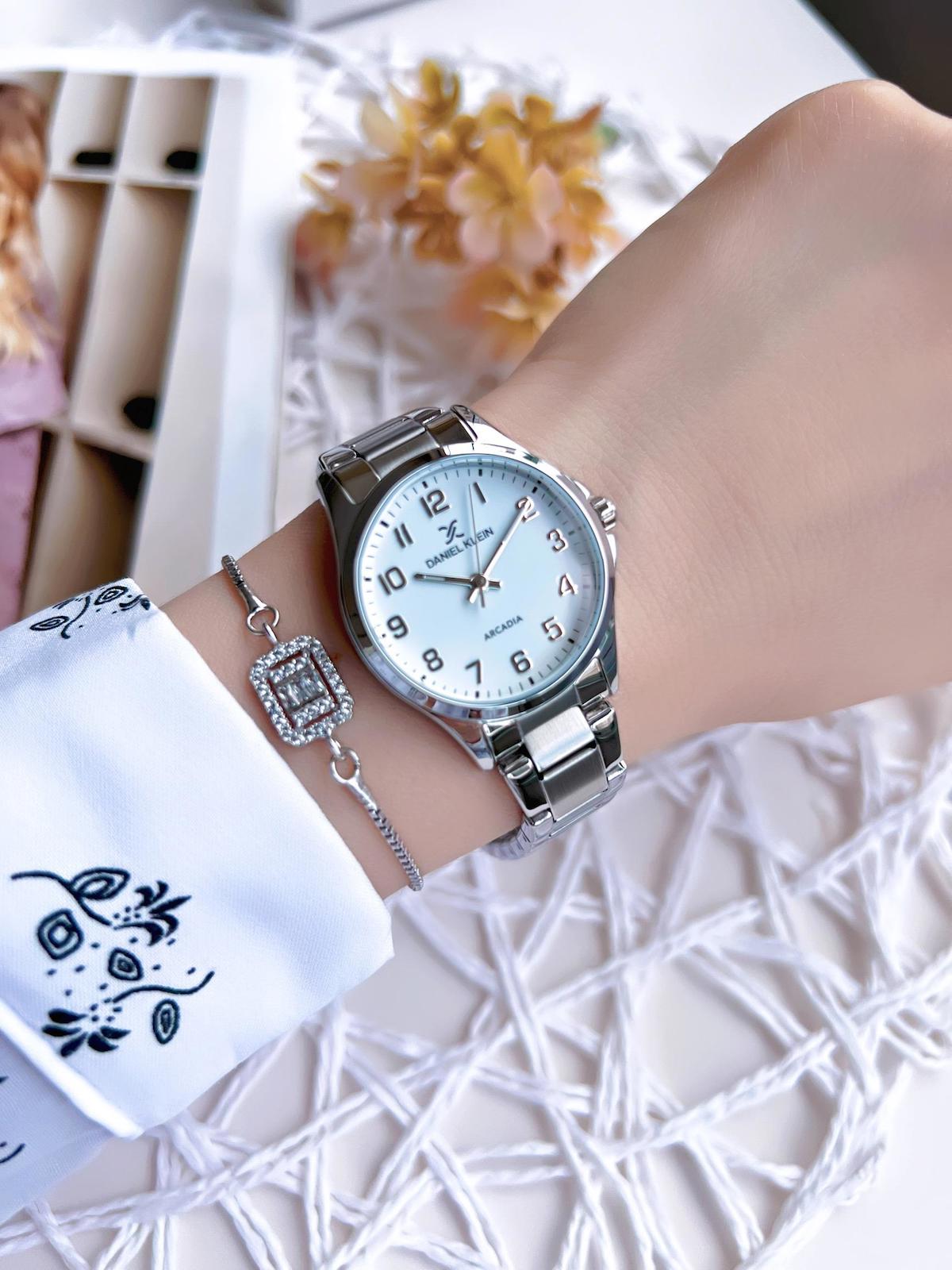 Daniel Klein NSDKE.1.13561-1 36 mm Gri Çelik Kordon Analog Kadın Kol Saati