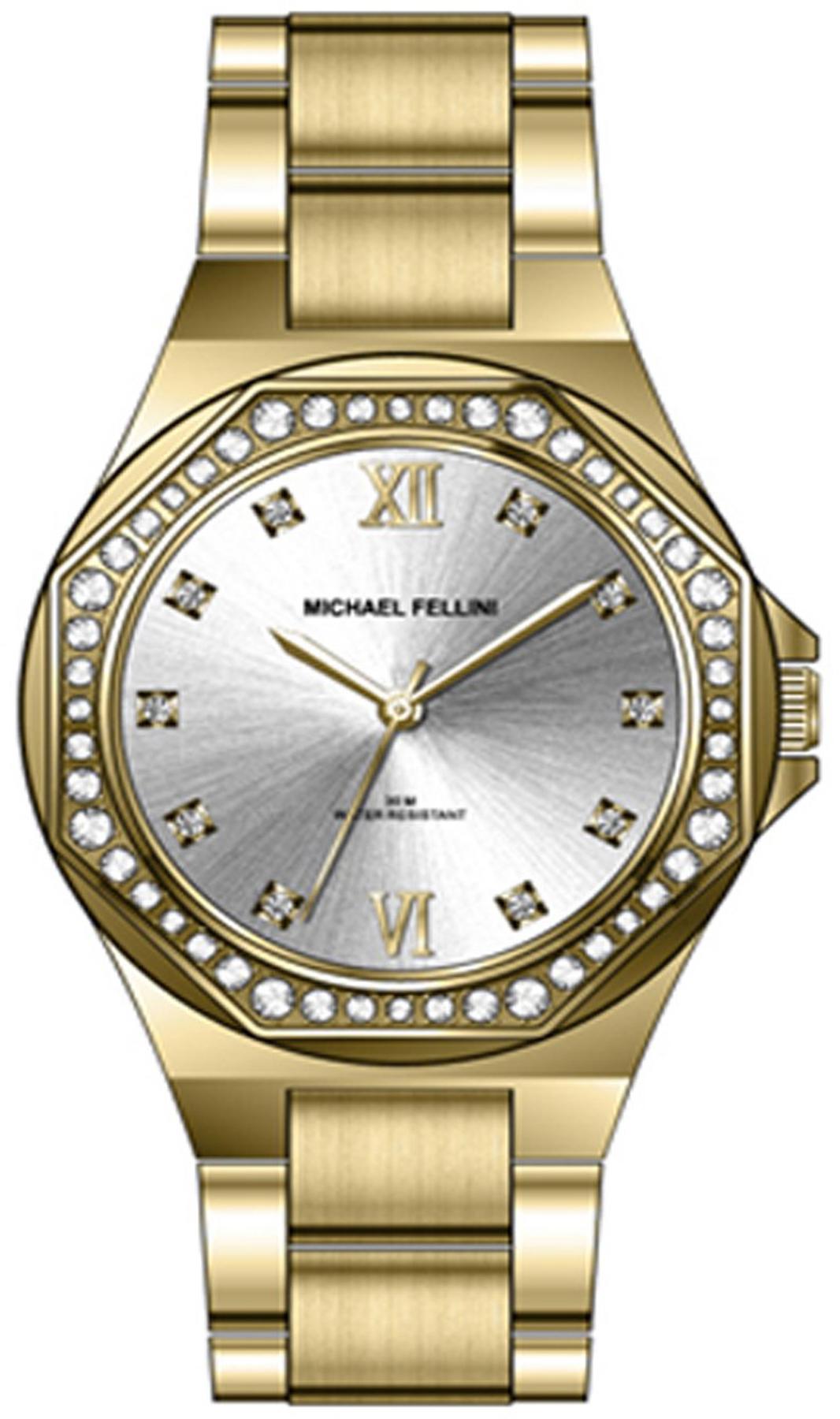 Michael Fellini 2322-2 34 mm Altın Metal Kordon Analog Kadın Kol Saati