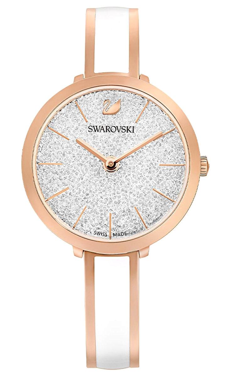 Swarovski SWR5580541 32 mm Beyaz Rose Gold Metal Kordon Analog Kadın Kol Saati
