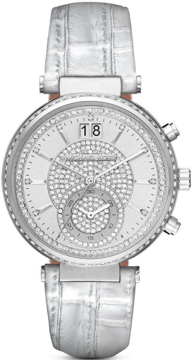 Michael Kors MK2443 Takvimli 40 mm Gri Deri Kordon Analog Kadın Kol Saati