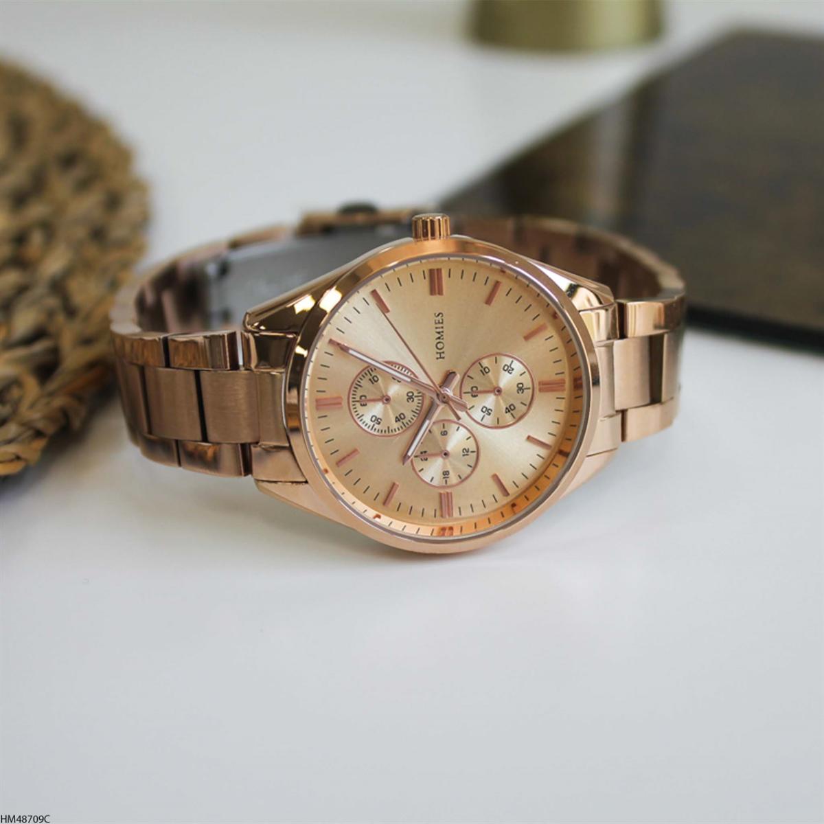 Homies HM48709C 35 mm Rose Gold Metal Kordon Analog Kadın Kol Saati